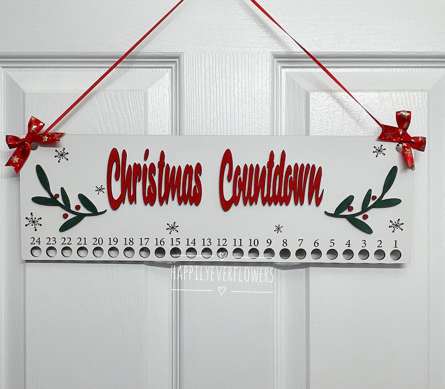 Candy cane Christmas countdown sign, personalized Christmas countdown sign
