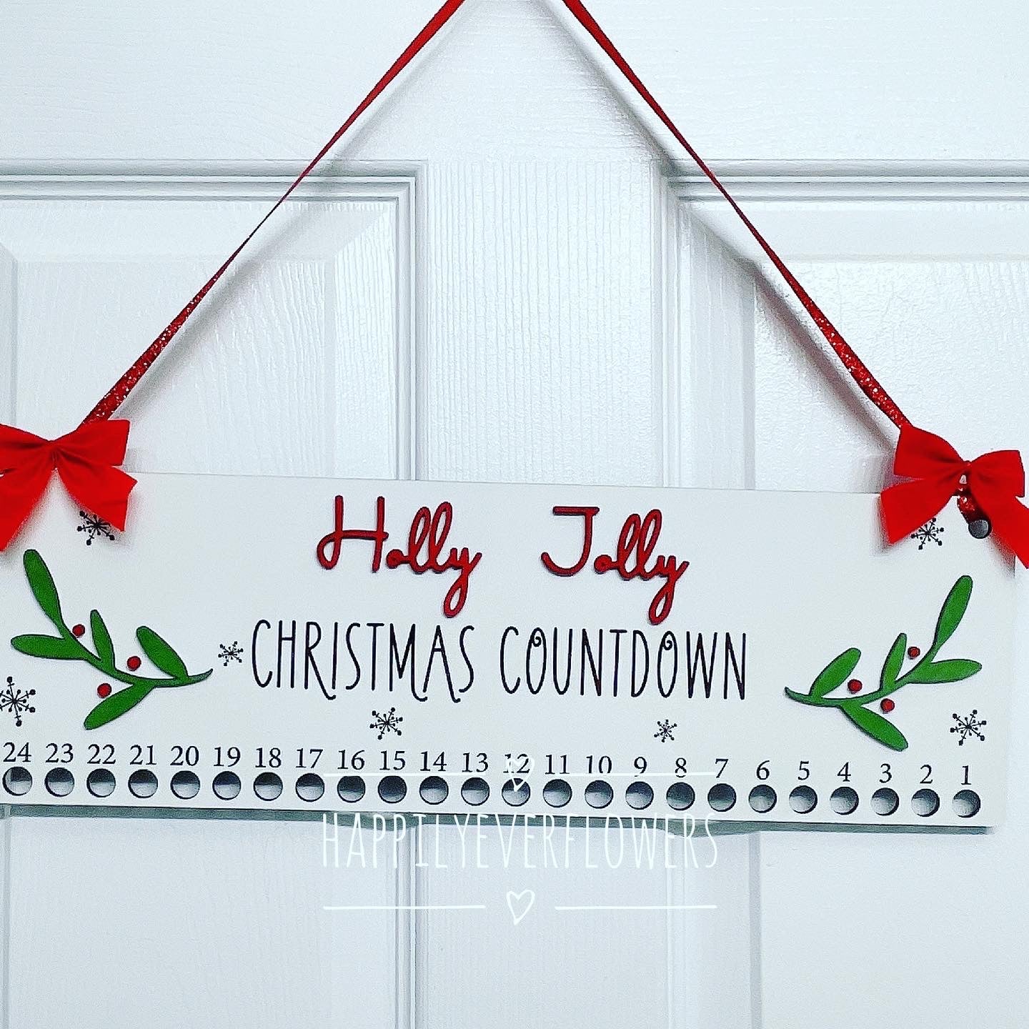 Candy cane Christmas countdown sign, personalized Christmas countdown sign