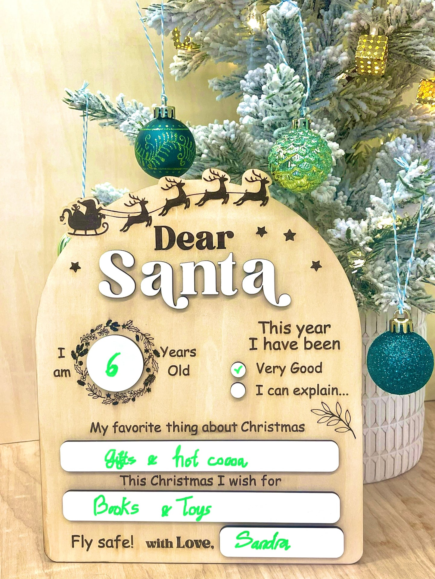 Letter to Santa board, dear Santa board