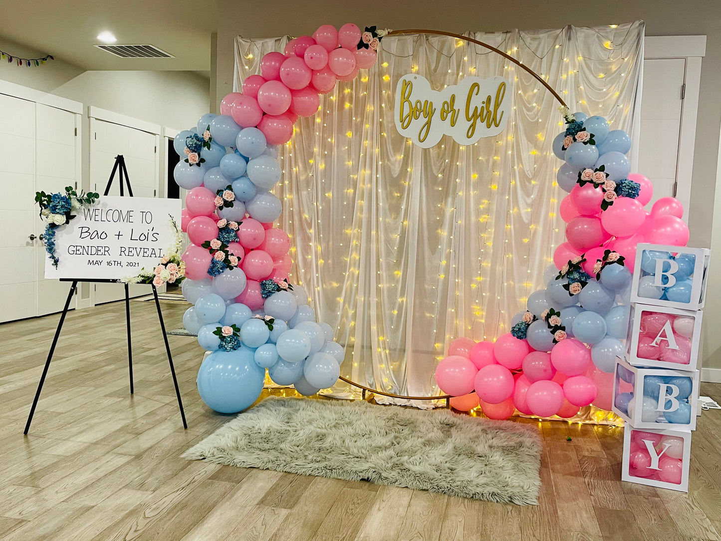 Gender Reveal Party Sign for RENT - Boy or Girl sign