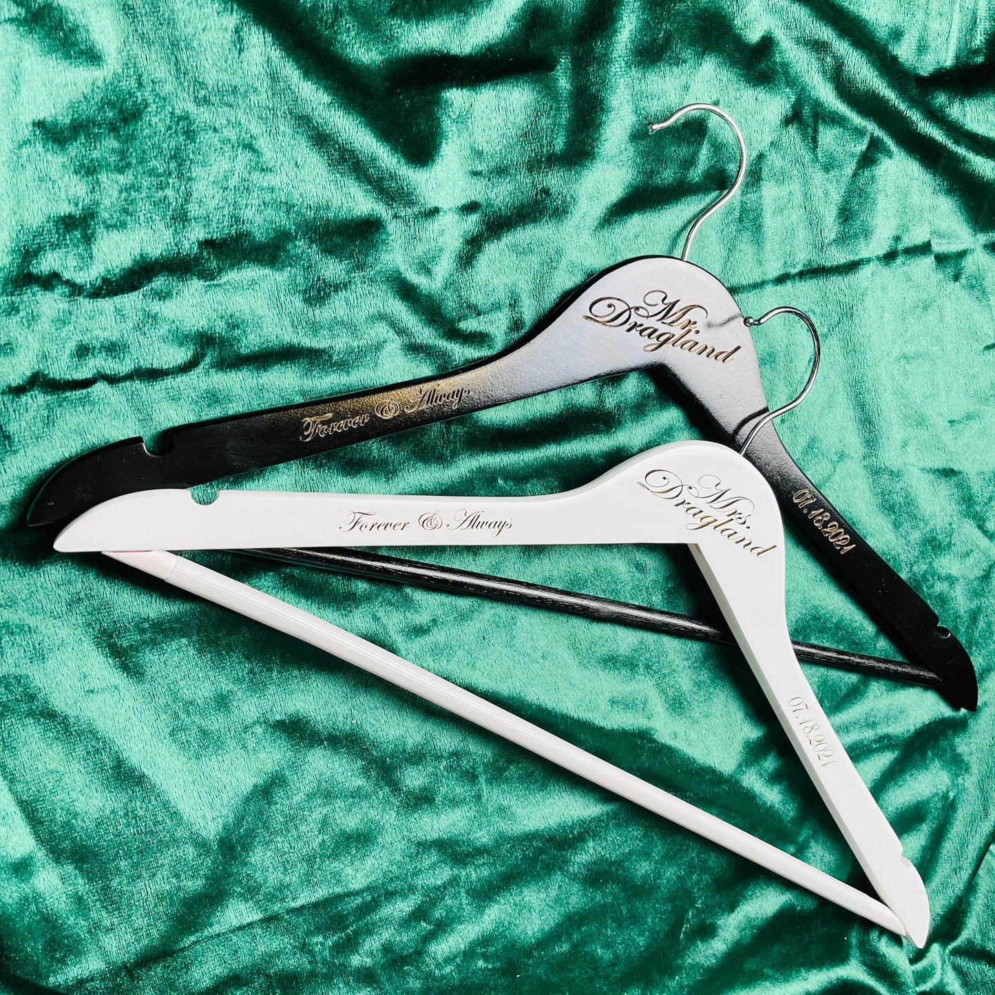 Custom Wedding Hangers, graduation hangers