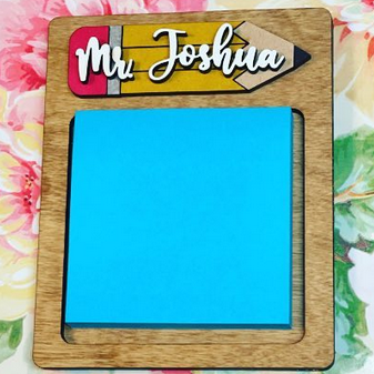 Notepad Holder, personalized notepad holder, gift fot teacher, gift for nurse, doctor, physician