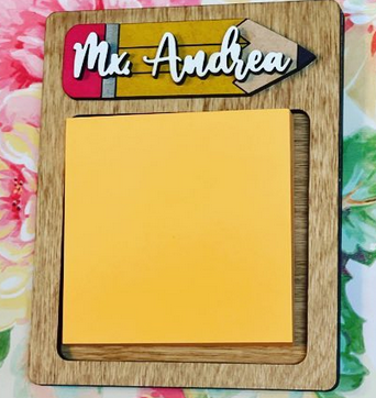 Notepad Holder, personalized notepad holder, gift fot teacher, gift for nurse, doctor, physician