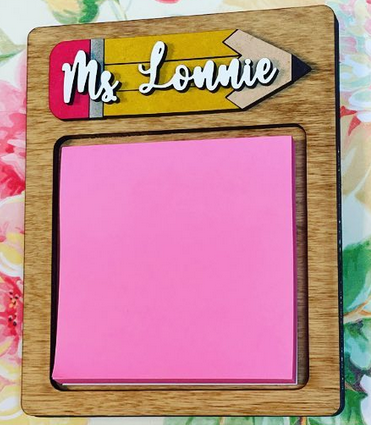 Notepad Holder, personalized notepad holder, gift fot teacher, gift for nurse, doctor, physician