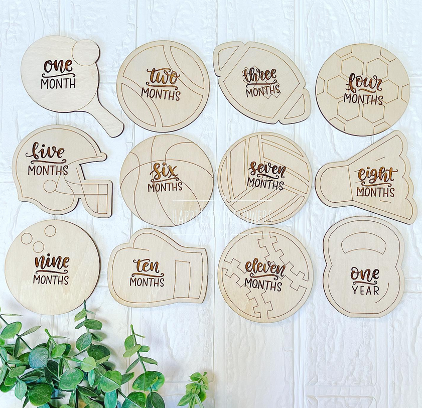 Baby mildestone disc, sport milestone markers