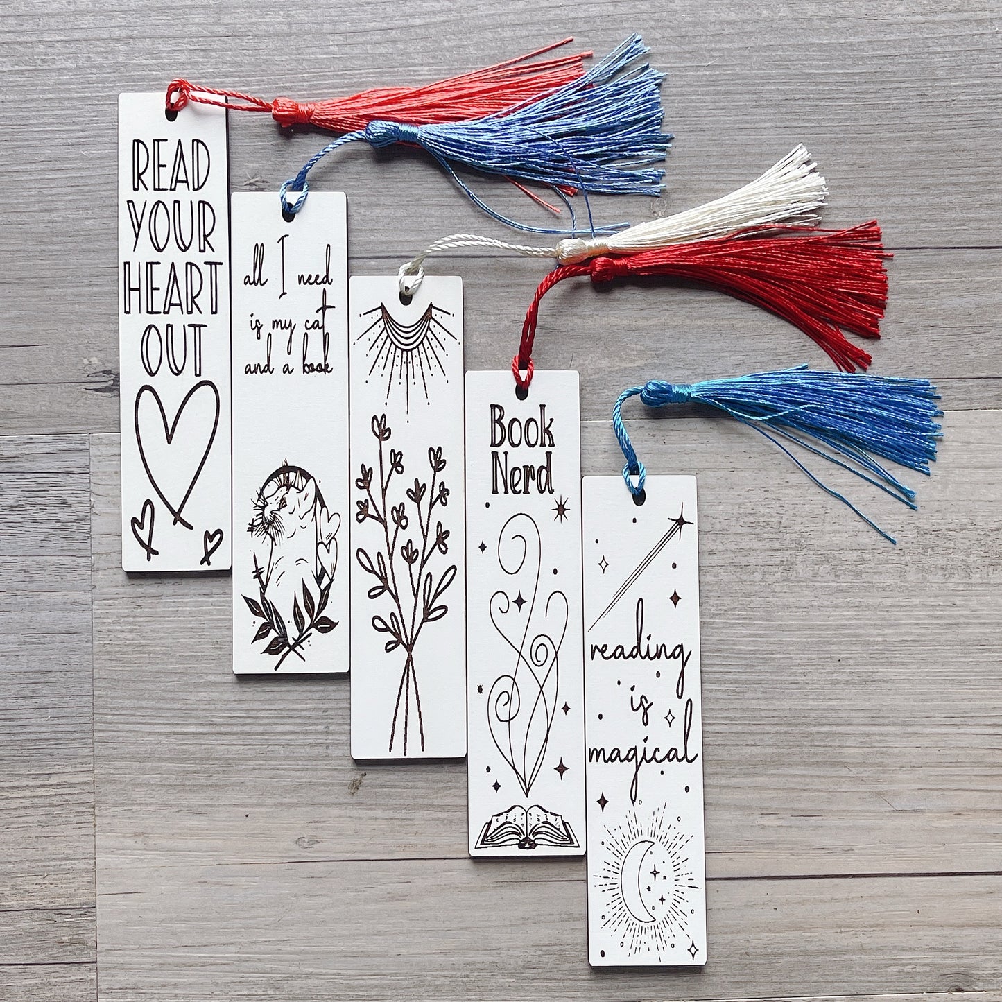 Engraved Wooden Bookmark