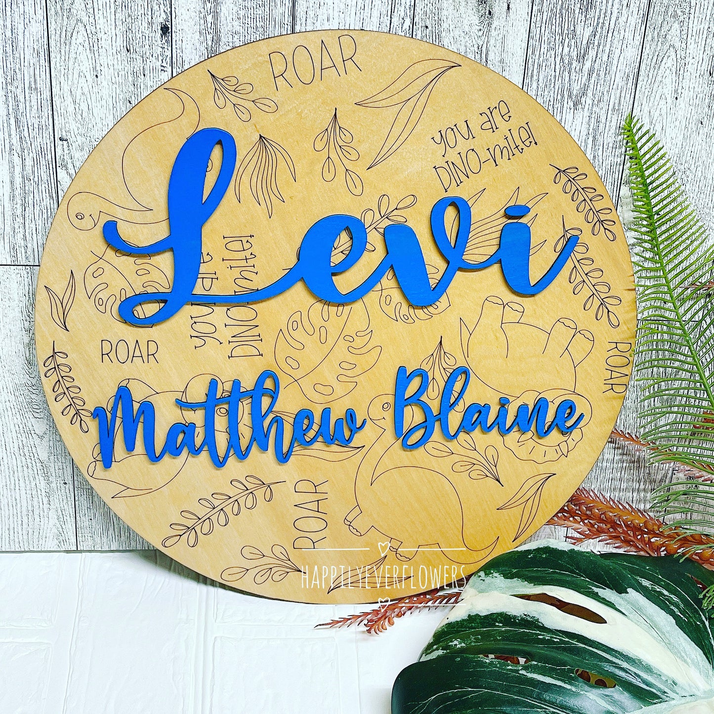 Round Customizable Nursery Name Sign