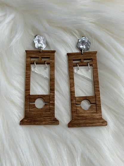 Guillotine Earrings for Halloween