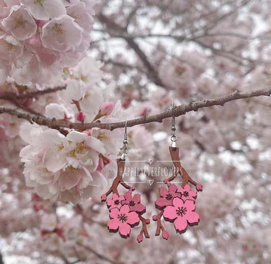 Cherry Blossom Earrings, Sakura Earrings