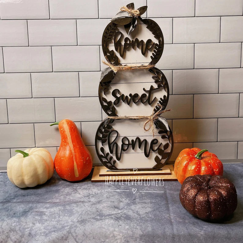 Stacking pumpkins, fall decor, standing pumpkins, home decor, house decor