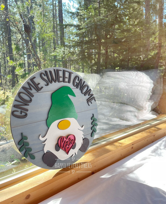 Interchangeable Gnome Sweet Gnome Sign