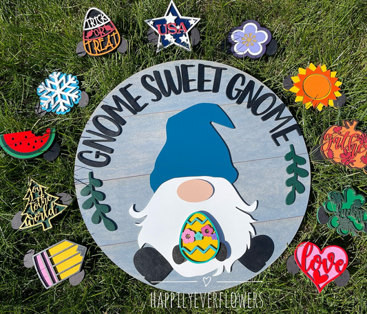 Interchangeable Gnome Sweet Gnome Sign
