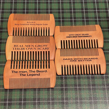 Wooden Beard Combs