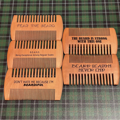 Wooden Beard Combs