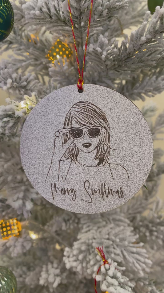Taylor Swift ornament, the eras tour ornament, merry swiftmas ornament, Taylor version ornament, swiftie ornament